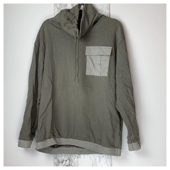 ASOS Other - hP] ASOS GREY DRAW NECK SWEATSHIRT